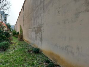 Piquage de l'enduit soufflé